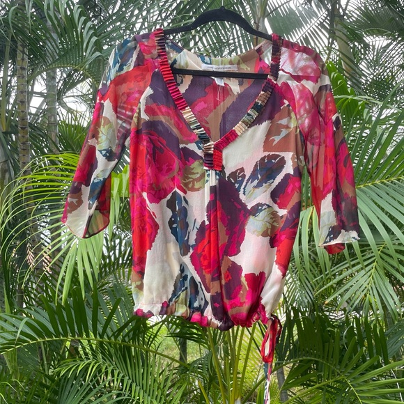 Diane von Ferstenburg yellow top size 2 - Picture 1 of 5